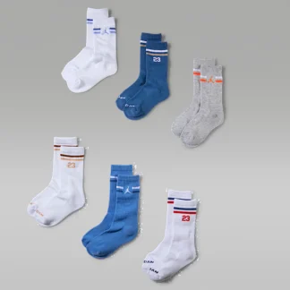 NIKE ジョーダン — キッズ アイコン ストライプ クルー ソックス (6足)