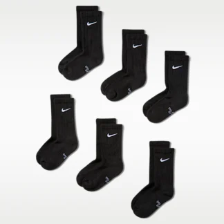 NIKE Everyday — Kids' Cushioned Crew Socks (6 Pairs)