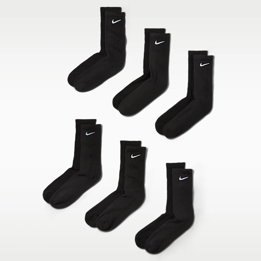 NIKE Everyday Cushioned — Training Crew Socks (6 Pairs)
