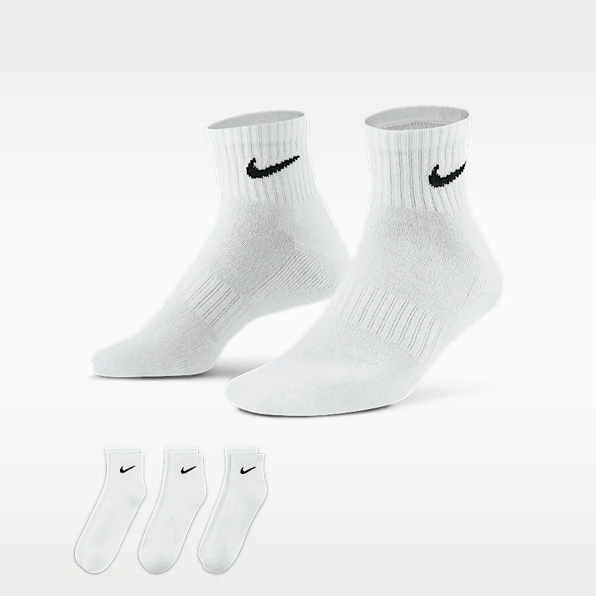 NIKE エブリデイ クッションド — トレーニング アンクル ソックス (3足)