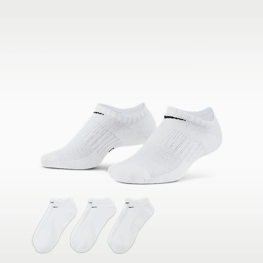 NIKE エブリデイ クッションド — トレーニング ノーショウ ソックス (3足)