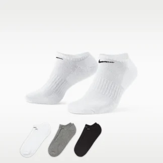 NIKE エブリデイ クッションド — トレーニング ノーショウ ソックス (3足)