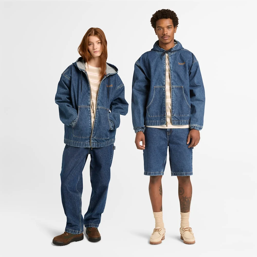 Timberland Жинсэн цахилгаантай малгайтай бөмбөгдөгч хүрэм - Image 2