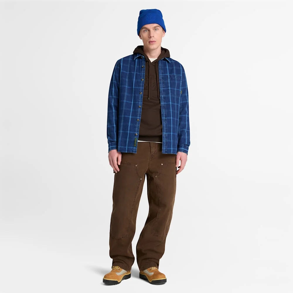 Timberland Индиго хээтэй эрэгтэй цамц - Image 2