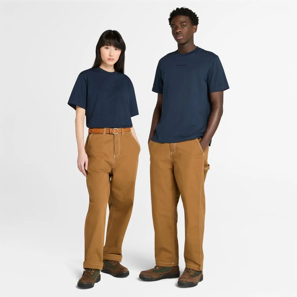 Timberland Хатгамал логотой богино ханцуйтай T-shirt - Image 2