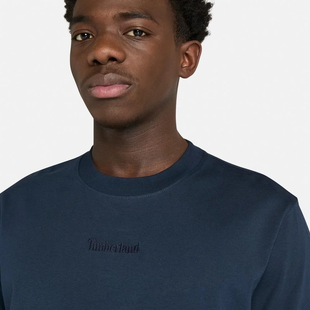 Timberland Хатгамал логотой богино ханцуйтай T-shirt - Image 4