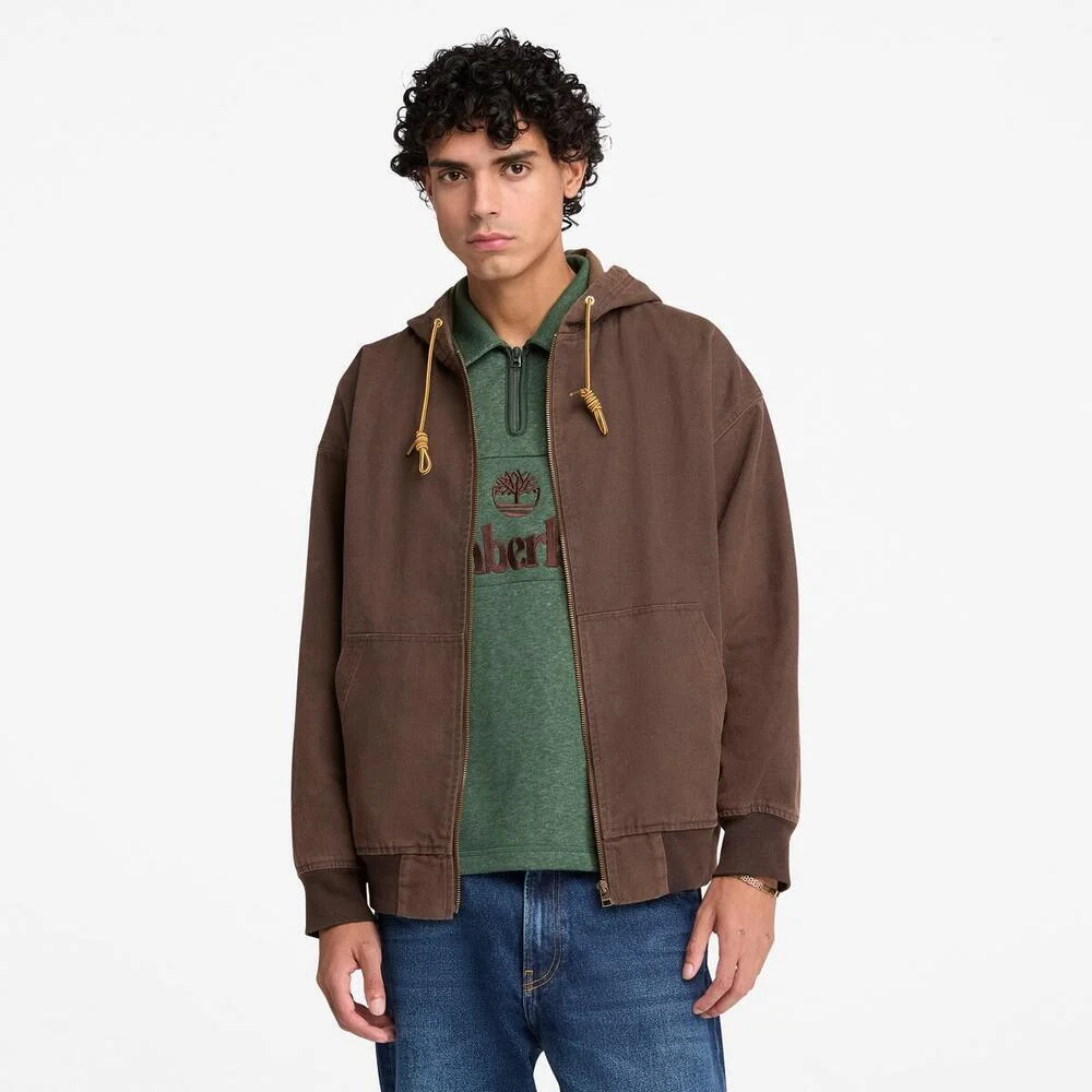 Timberland Хөвөн даавуун цахилгаантай малгайтай цамц