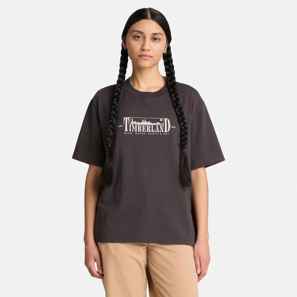 Timberland Эмэгтэй богино ханцуйтай зурагтай цамц - Image 2