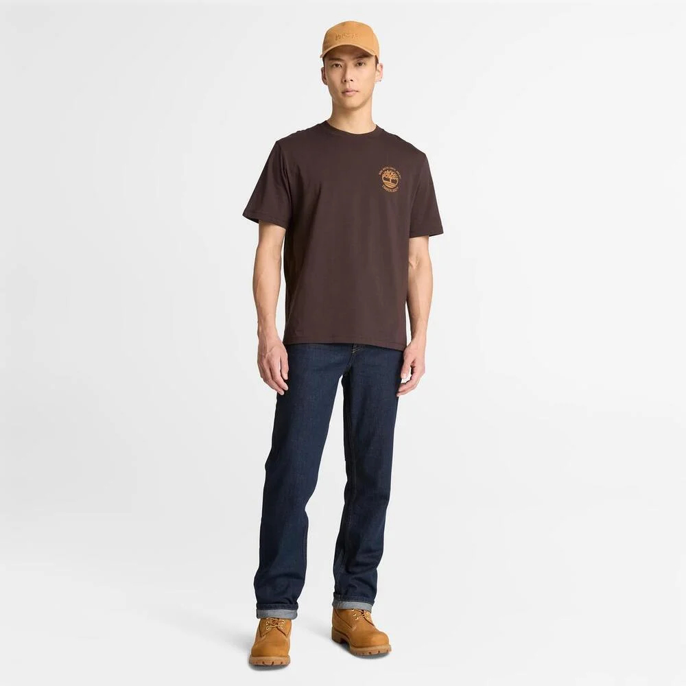 Timberland Эрэгтэй богино ханцуйтай, нуруундаа зурагтай футболк - Image 3