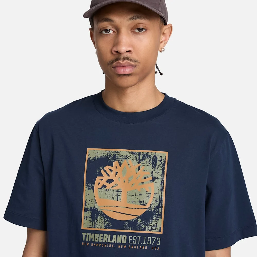 Timberland Эрэгтэй богино ханцуйтай зурагтай футболк - Image 3