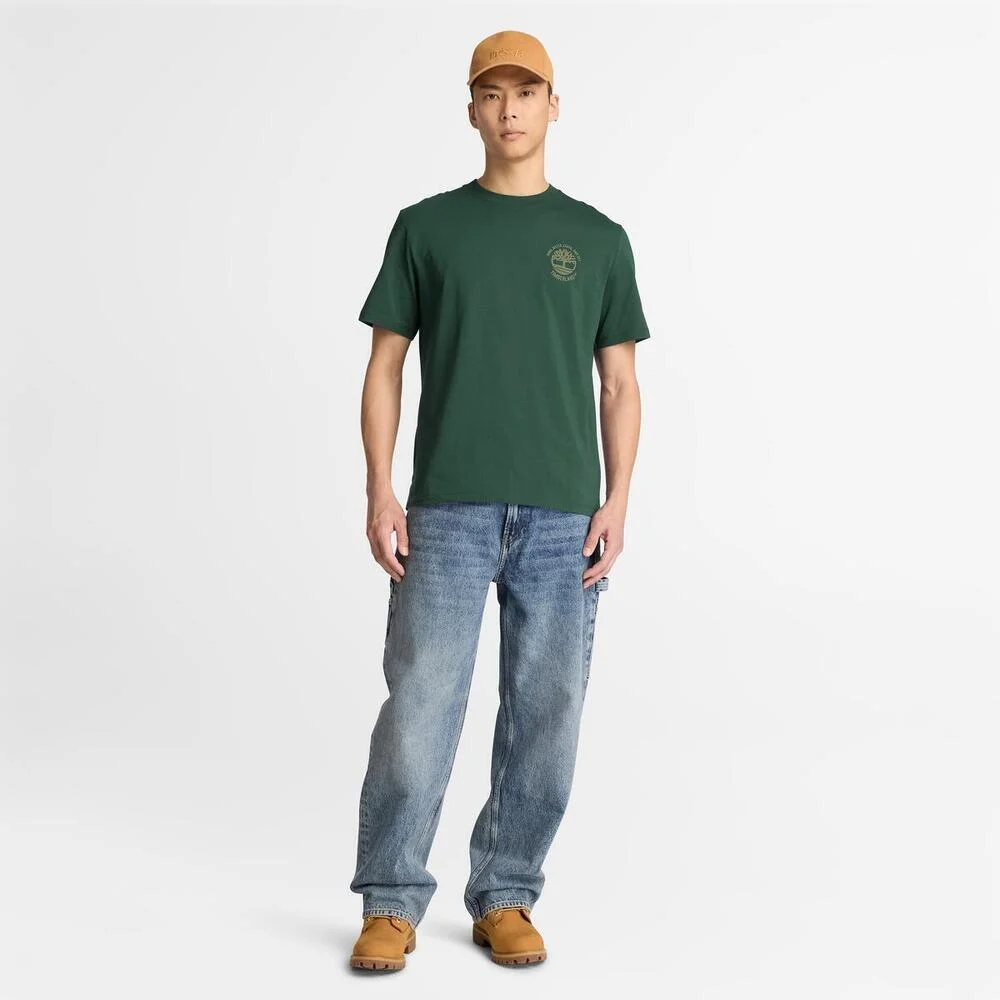 Timberland Эрэгтэй богино ханцуйтай, нуруундаа зурагтай футболк - Image 3