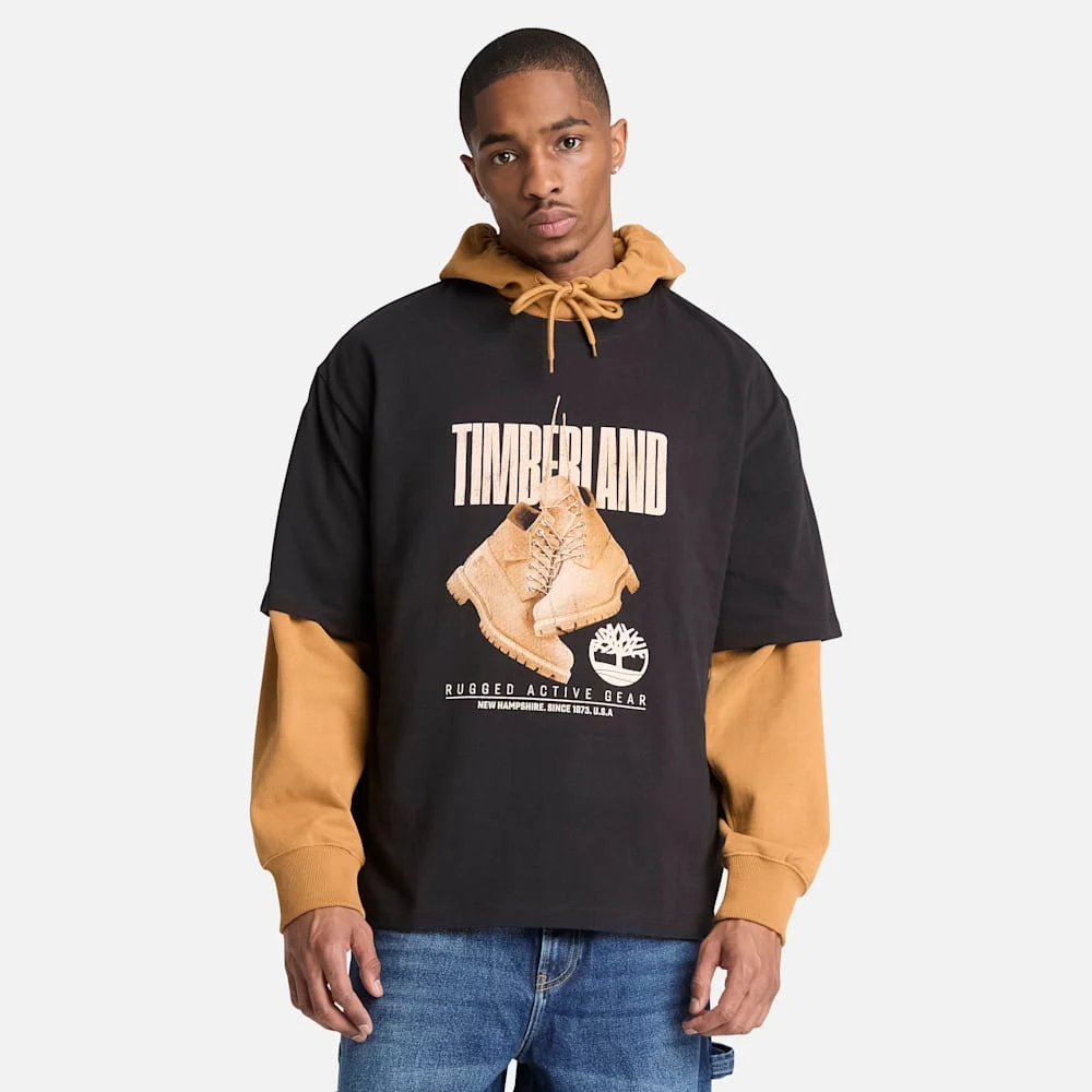 Timberland Эрэгтэй богино ханцуйтай зурагтай футболк