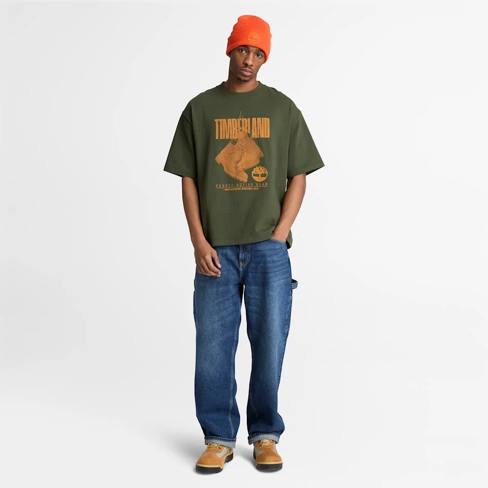 Timberland Эрэгтэй богино ханцуйтай зурагтай футболк - Image 2