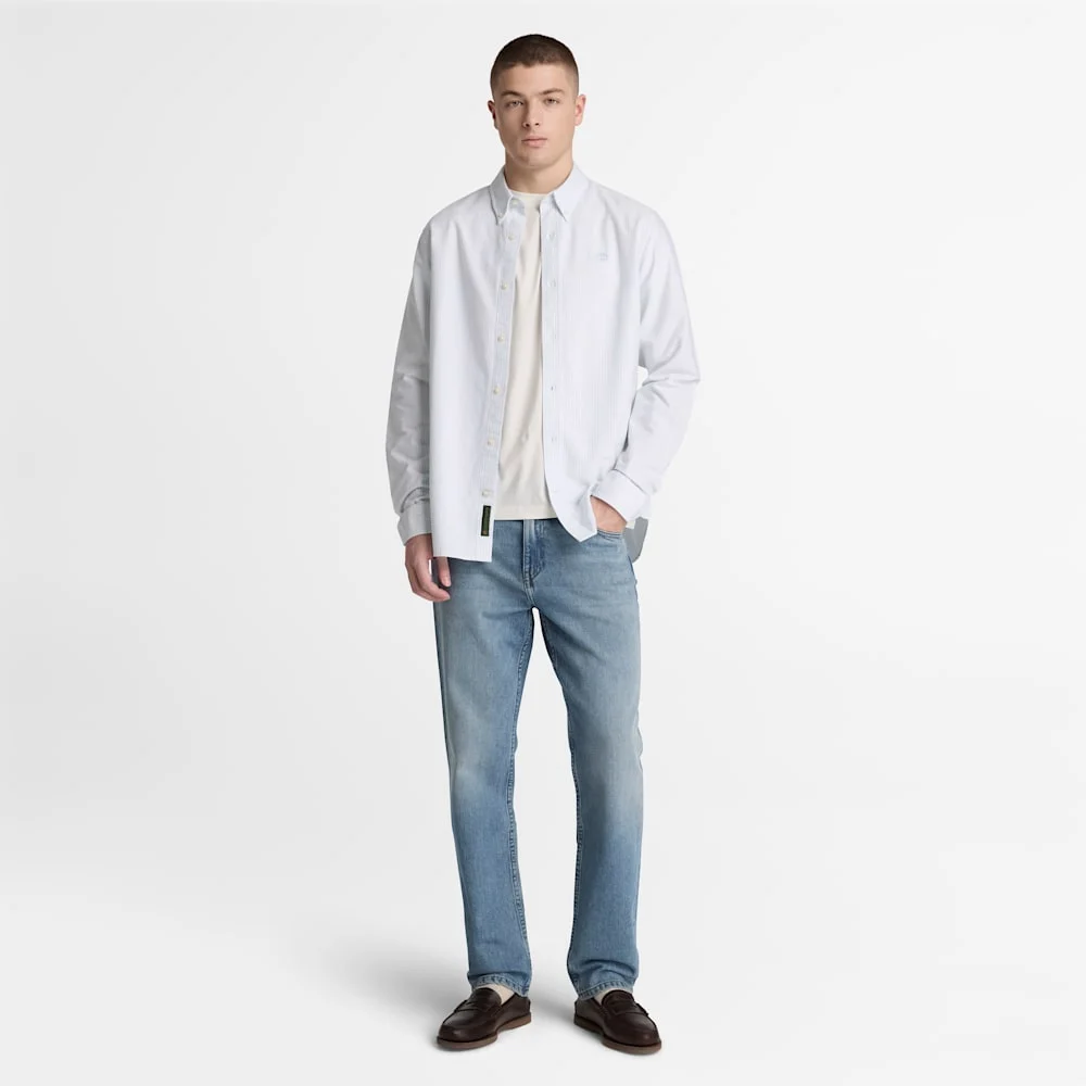 Timberland Эрэгтэй судалтай урт ханцуйтай оксфорд цамц - Image 2