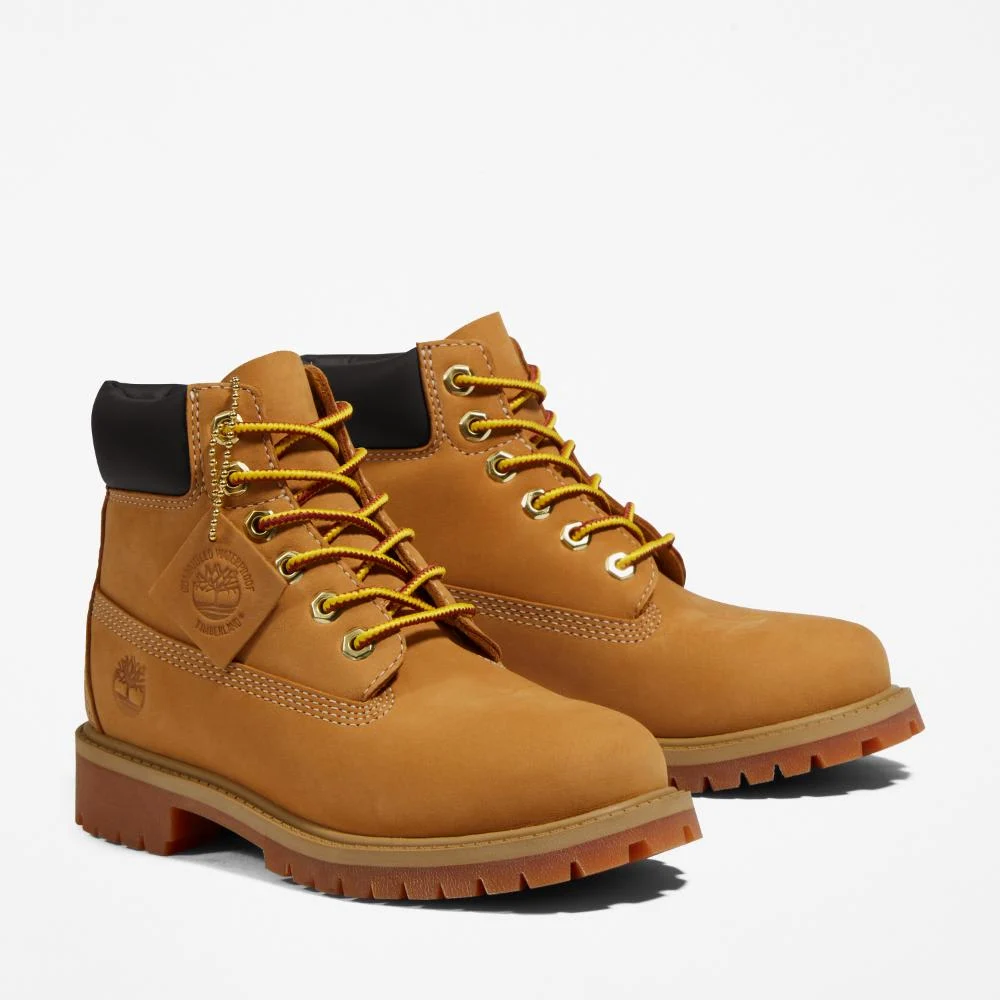 Timberland Өсвөр насны хүүхдийн 6 инчийн усны хамгаалалттай арьсан түрийтэй гутал - Image 3