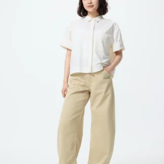 UNIQLO バギーバレルレッグジーンズ/丈短め