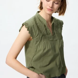 UNIQLO コットンブラウスノースリーブ