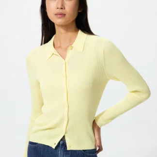 UNIQLO リブポロカーディガン