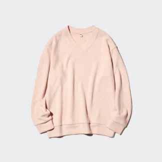 UNIQLO リブニットフリースVネックT