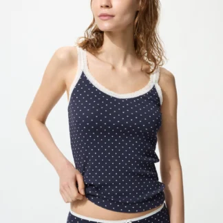 UNIQLO リブレースVネックキャミソール