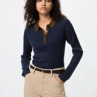 UNIQLO 3Dメリノブレンドリブポロセーター