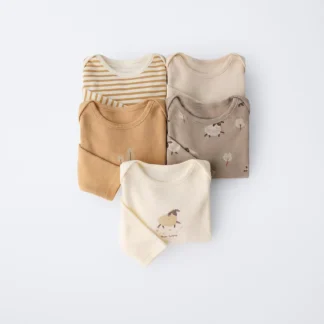 ZARA 5-PACK OF SHEEP BODYSUITS
