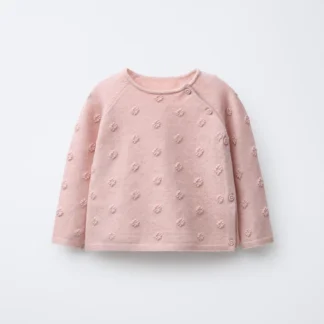 ZARA KNIT JUMPER WITH EMBROIDERED FLOWERS