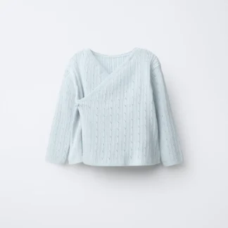 ZARA POINTELLE RIB-KNIT JUMPER