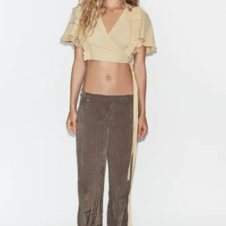 ZARA STRUCTURED CROSSOVER CROP TOP