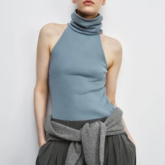 ZARA HIGH NECK SLEEVELESS TOP