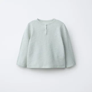 ZARA KNIT HENLEY JUMPER