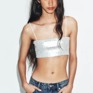 ZARA SEQUIN CROP TOP