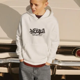 ZARA EMBROIDERED SLOGAN HOODIE