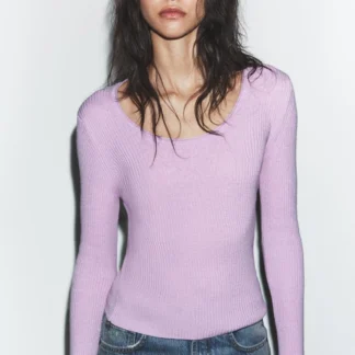 ZARA RIB KNIT WOOL BLEND JUMPER