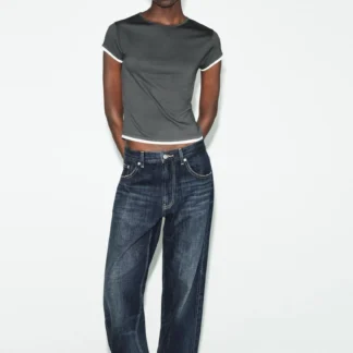 ZARA CONTRAST PIPING T-SHIRT