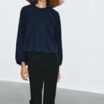 ZARA BALLOON TOP WITH OPENINGS