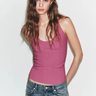 ZARA CREPE HALTER TOP