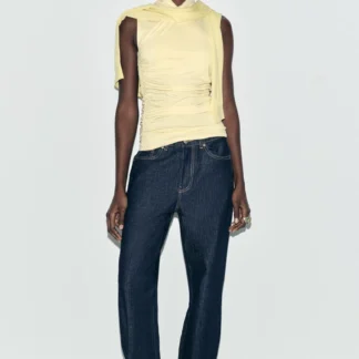 ZARA GATHERED DRAPED TOP