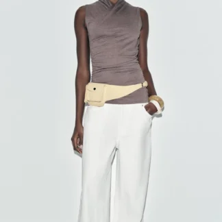ZARA DRAPED GATHERED TOP