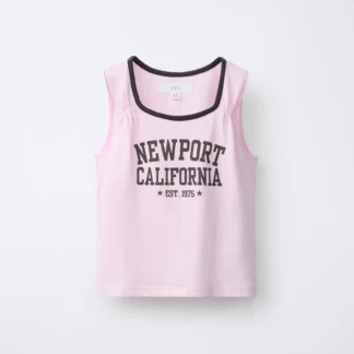 ZARA SLOGAN T-SHIRT WITH CONTRAST TRIMS