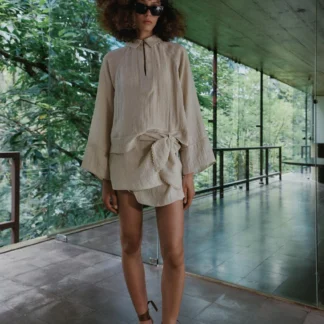 ZARA LACE KNOTTED SKORT