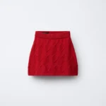 ZARA KNIT SKIRT WITH HEARTS