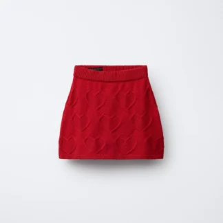 ZARA KNIT SKIRT WITH HEARTS