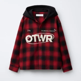 ZARA HOODED CHECK OVERSHIRT