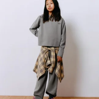ZARA RIB SWEATSHIRT WITH SLOGAN AND MODAL
