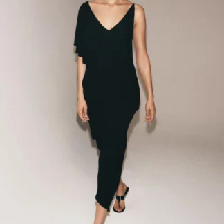 ZARA ZW COLLECTION ASYMMETRIC MIDI DRESS