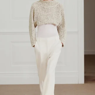 ZARA CROPPED KNIT JUMPER WITH INTERTWINED RIBBON