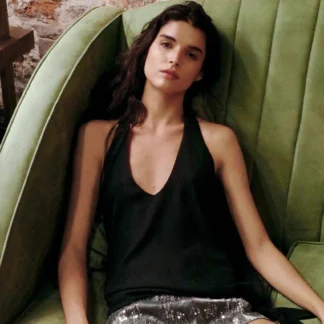 ZARA HALTER NECK TOP WITH BOW
