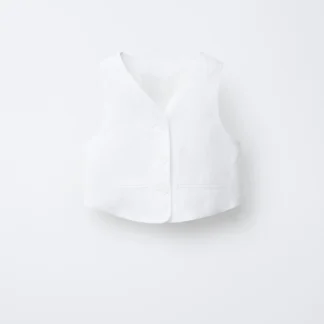 ZARA 100% LINEN WAISTCOAT