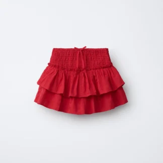 ZARA RUFFLED SCHIFFLI BERMUDA SKORT